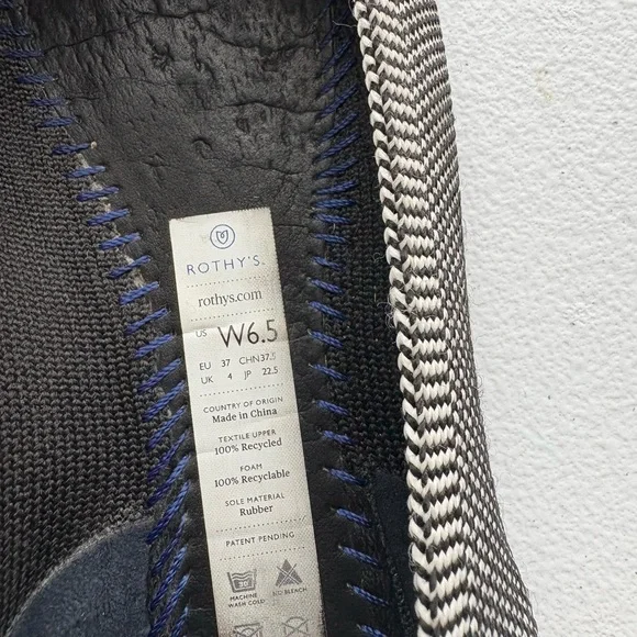 Rothy's Black and Blue Loafers with Textured Design - Picture 5 of 5